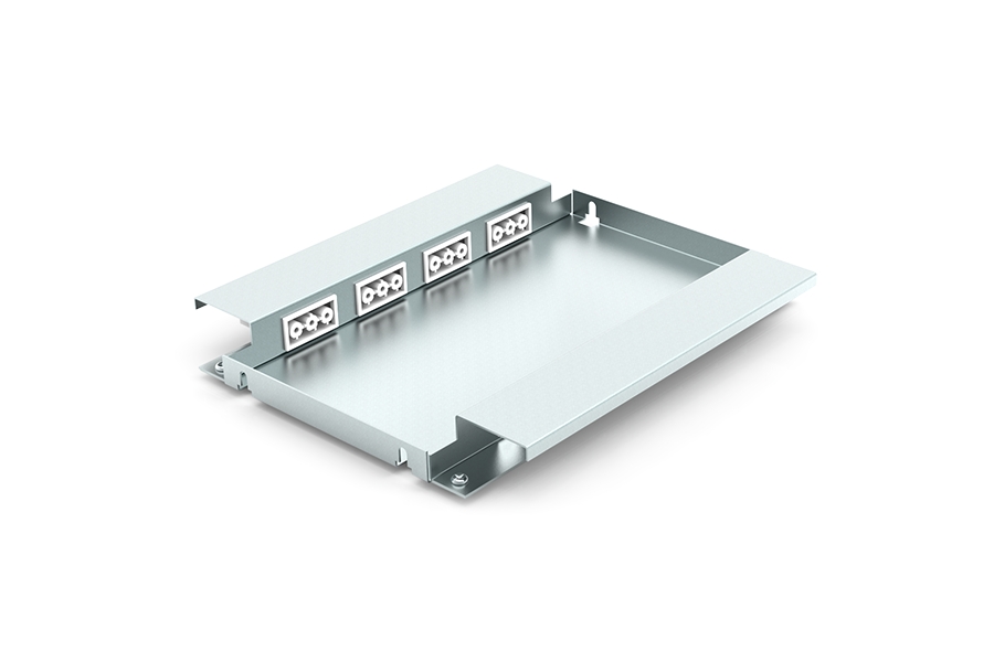 HPL Combi50 optioneel inbouwpaneel 4x GST + 6x Data-uitsp. 15x19.6mm